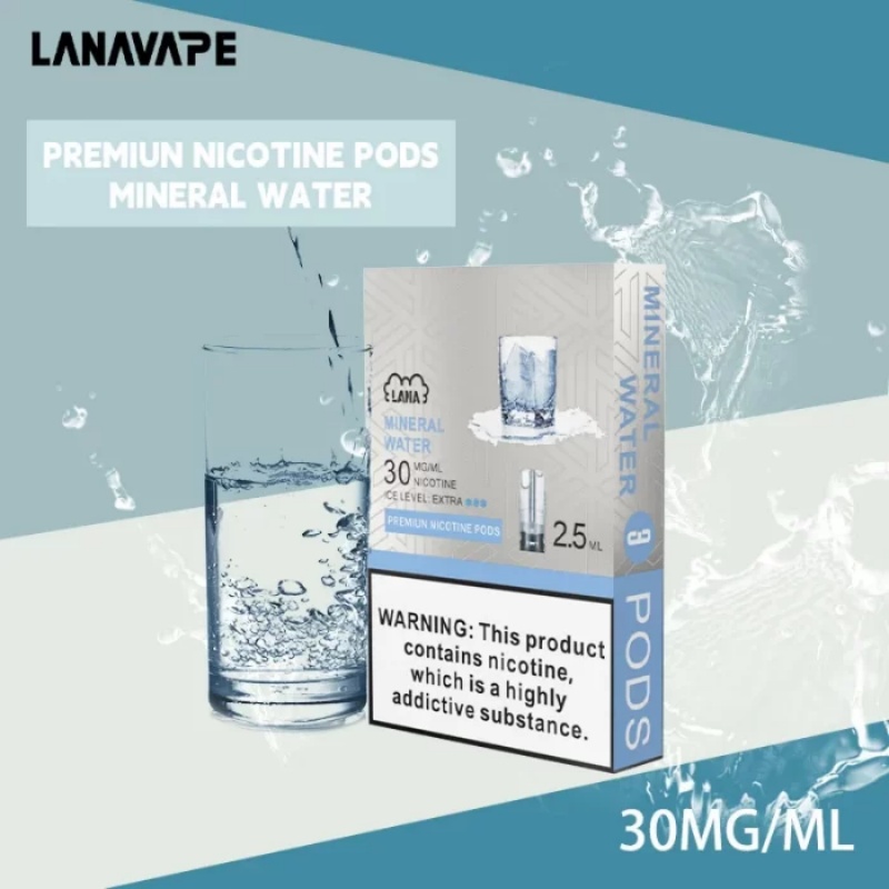 【礦泉水】LANA電子煙透明發光煙彈 通