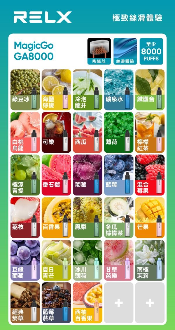 RELX拋棄式 8000口 RELX 悅刻一次性電子煙#日期10/22