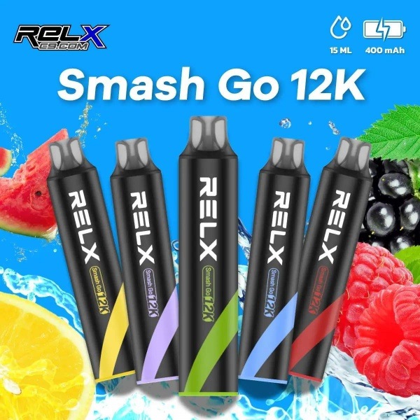 RELX Smash Go 12000 拋棄式電子煙｜悅刻一次性12000口 · 超長續航 · 可充電設計/ILIA電子煙#日期10/22